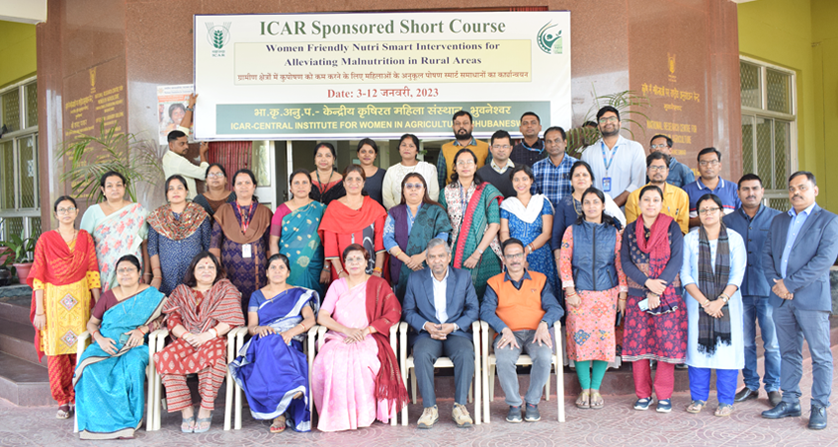 ICAR Sponsored Short Course on "Women Friendly Nutri Smart Interventions for Alleviating Malnutrition in Rural Areas"  - 03-12, January,2023